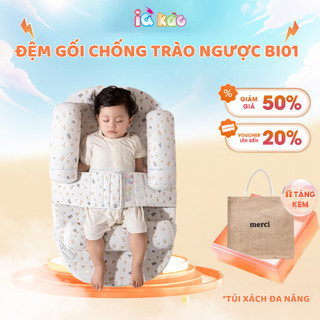  Đệm Gối Chống Trào Ngược Sơ Sinh IQKAO Kèm Gối Chặn Giúp Bé Ngủ Ngon Hỗ Trợ Tiêu Hóa Chống Nôn BI01 