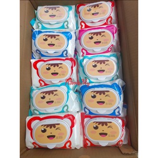   Giá sỉ  thùng 20 gói khăn ướt Baby Gấu 600 gram vải bi 17x22cm không mùi không paraben 