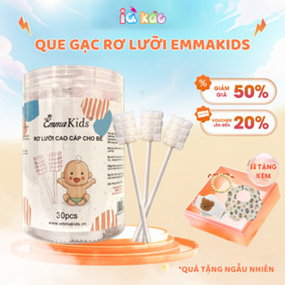 Hộp 30 Que Gạc Rơ Lưỡi Cho Bé Sơ Sinh & Trẻ Nhỏ  Siêu Mềm, Làm Sạch Dịu Nhẹ, An Toàn, Tiện Lợi IQKAO