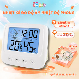  Nhiệt Kế Điện Tử Đo Phòng 3 Trong 1 IQ Kao Đo Nhiệt Độ Độ Ẩm & Xem Giờ Đa Năng Tiện Dụng Cho Bé Và Gia Đình 