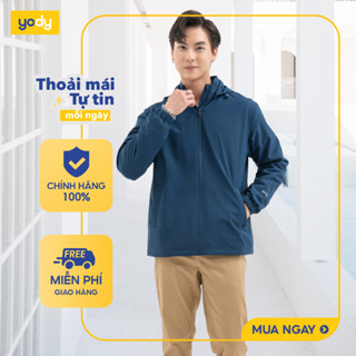   Áo khoác gió nam có mũ 2 lớp YODY 3C PRO nhiều màu trẻ trung, dễ phối, chống gió tốt AKM6017