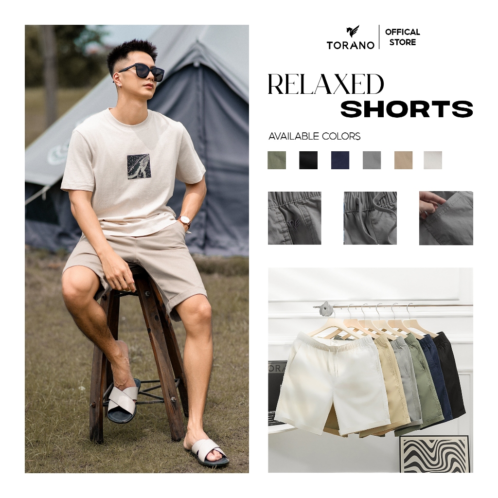 Quần short kaki nam TORANO dáng basic cạp chun bền màu FSBK010 | BigBuy360 - bigbuy360.vn