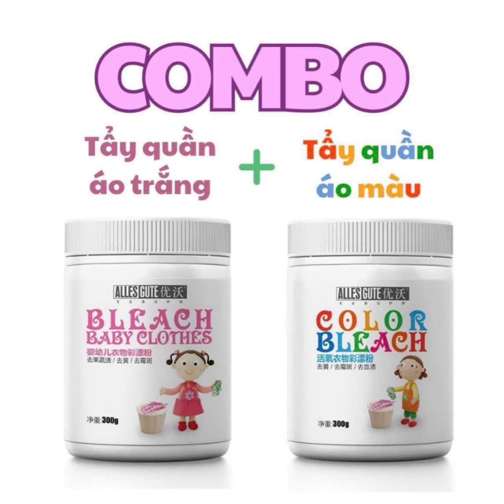 Bột tẩy mốc quần áo Bleach Baby Clothes tẩy trắng tẩy quần áo màu an toàn cho bé