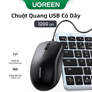 Ugreen Chuột Quang Có Dây USB 3.0 1200 DPI Dây Dài 1.5m Dành Cho Máy Tính / Mac / Linux / Laptop