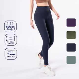 Quần Legging Basic Tập Yoga Livan, Co Giãn Cạp Cao Mềm Mịn Ôm Form, Quần Tập Gym, Chạy Bộ, Pilates