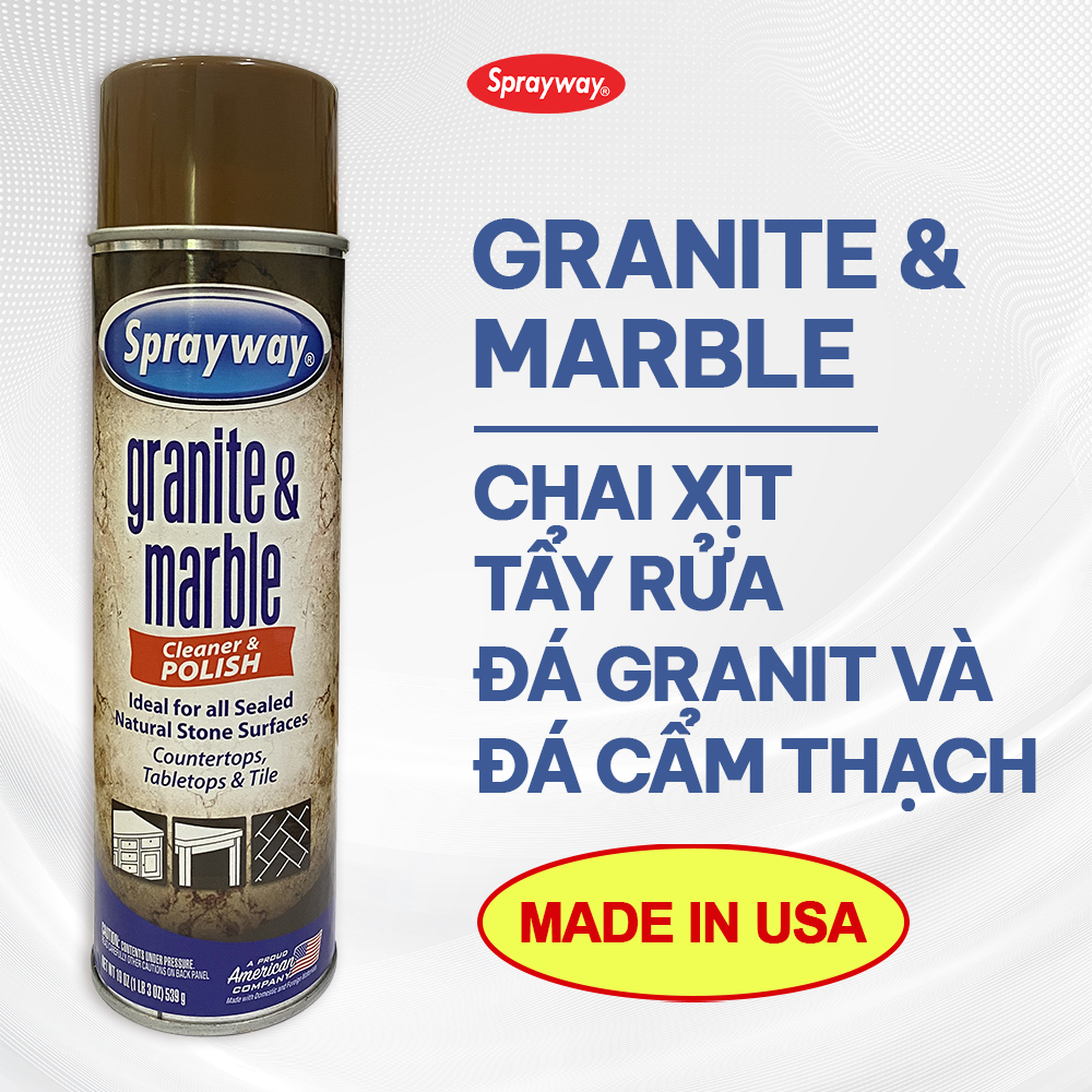 Chai xịt tẩy rửa đá granit và đá cẩm thạch Sprayway 702