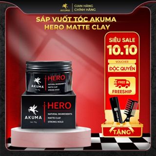 [MỚI RA MẮT] Sáp Vuốt Tóc Nam AKUMA HERO Matte Clay 95g – Giữ Nếp Mạnh, Không Bết Dính, Tạo Kiểu Tự Nhiên