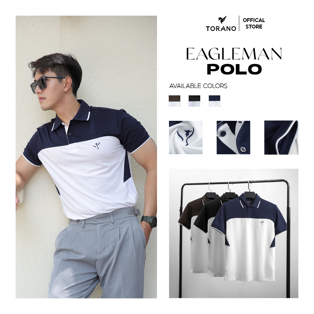 [Mát lạnh trong 3s đầu tiên] Áo polo nam TORANO EAGLEMAN POLO can phối, thấm hút tốt, nhanh khô, thoáng khí GSTP047 | BigBuy360 - bigbuy360.vn