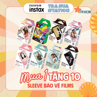 FILM INSTAX MINI VIỀN MÀU NHIỀU KIỂU Chính Hãng Fujifilm Date cao Macaroon Blue Marble Contact Sheet