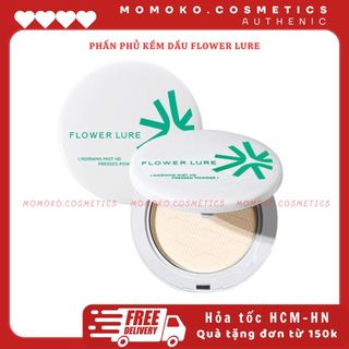   TẶNG KÈM BÔNG PHẤN  Phấn phủ FLOWER LURE dạng nén kèm bông phấn kiểm soát dầu lâu trôi 7.2g Momoko cosmetics 