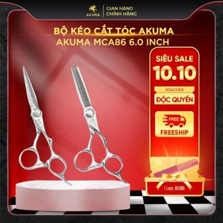 Bộ Kéo Cắt Tóc AKUMA MCA86 6 Inch Thép Nhật Cao Cấp, Bảo Hành 12 Tháng