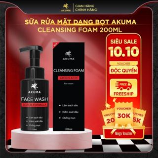 Sữa Rửa Mặt Dạng Bọt AKUMA Cleansing Foam Amino Acid 200ml Làm Sạch Sâu, Kiểm Soát Dầu Nhờn