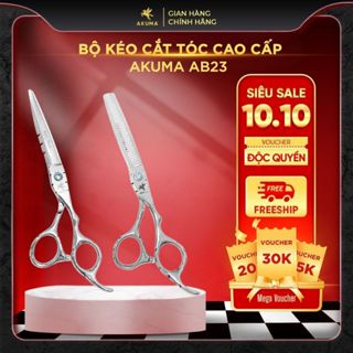 Bộ Kéo Cắt Tóc AKUMA AB23 Thép Nhật Cao Cấp, Độ Hoàn Thiện Cao, Sắc Bén