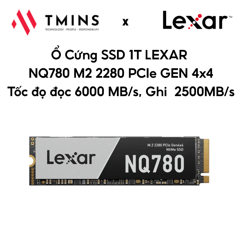 Ổ Cứng SSD 1T LEXAR NQ780 M2 2280 PCIe GEN 4x4 - Hàng chính hãng