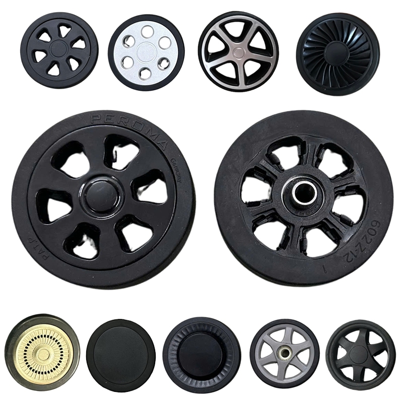 Bánh xe kép cho vali bao gồm trục tán sử dụng thay thế cho các loại vali kéo sử dụng bánh kép.