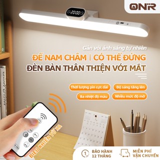  Đèn Học LED Chống Cận ONR Tích Điện Nam Châm Xoay Hiển Thị Đồng Hồ Đèn Bàn Làm Việc Dán Tường 
