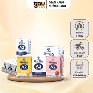  Sữa tươi A2 Yonsei Hàn Quốc chính hãng hộp 125ml đủ vị nguyên chất dâu chuối – thơm ngon bổ dưỡng 