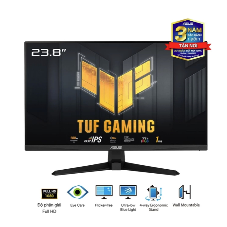 [Siêu lướt ]MÀN HÌNH GAMING 180HZ ASUS TUF VG249Q3A (23.8 INCH/FHD/FAST IPS//1MS)- Bảo hành 3 năm