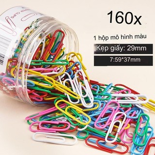  G Hộp 160 Ghim giấy nhiều màu tiện dụng Set Ghim kẹp giấy đa năng màu sắc tiện lợi văn phòng phẩm 