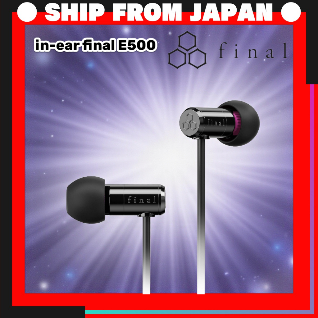 final E500 Canal Earphones [Recommended for VR Binaural ASMR 360 Audio] Black