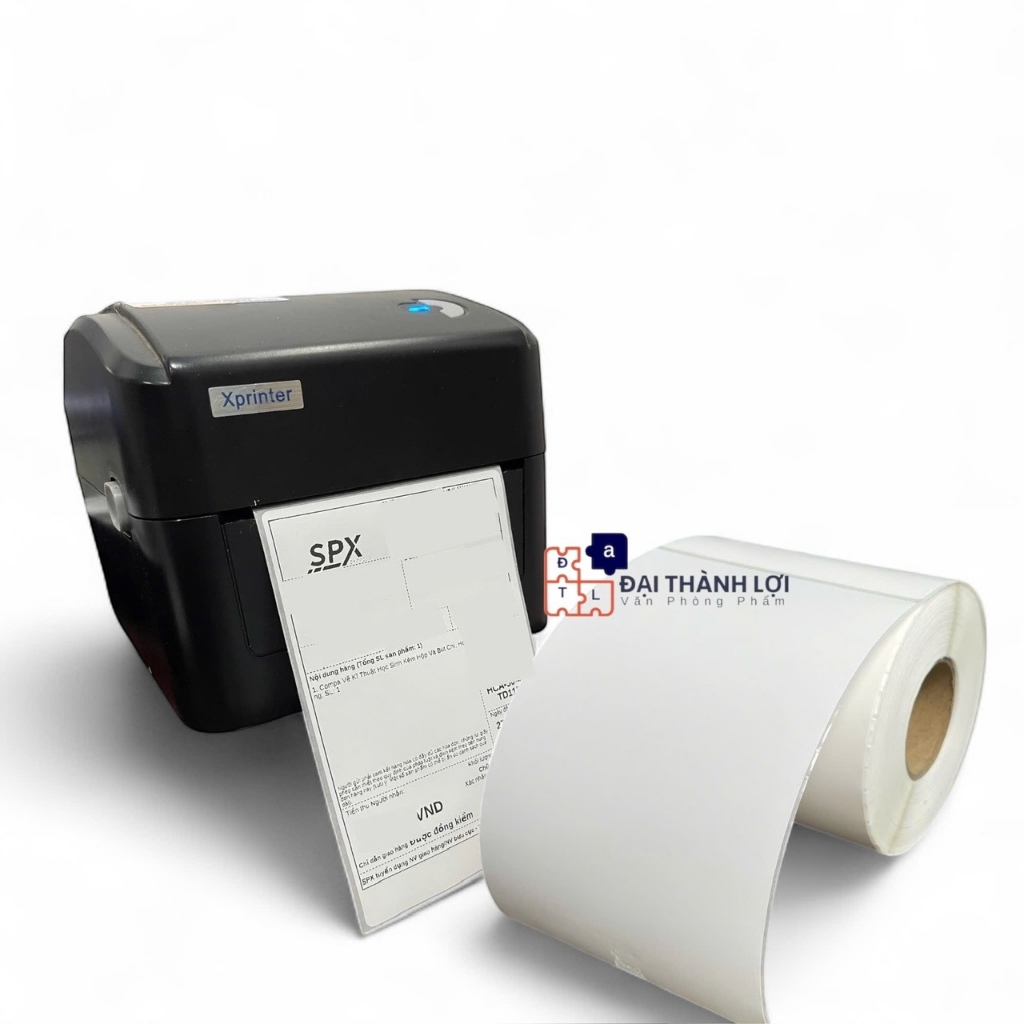Cuộn 350 tờ giấy A6 in đơn hàng TMĐT tem vận chuyển khổ 100x150mm dành cho máy in nhiệt RP421 XP470B