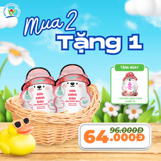 [Combo2tặng1Qùa]Sữa Chua Tươi Sấy IYAUA Bổ Sung  Tỷ Lợi Khuẩn và Canxi _Gấu Hạt Nút Vị Đào Sấy Thăng Hoa túi 16 gr