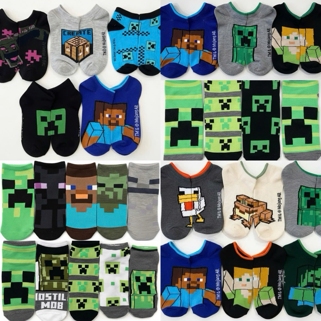 Tất Minecraft cho bé trai size đại