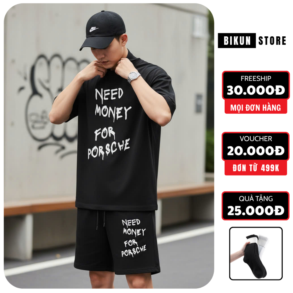 Bộ quần áo nam thun hè , đồ bộ nam mùa hè , đồ bộ cộc tay  Unisex Nam Nữ Big Size 50 - 90kg