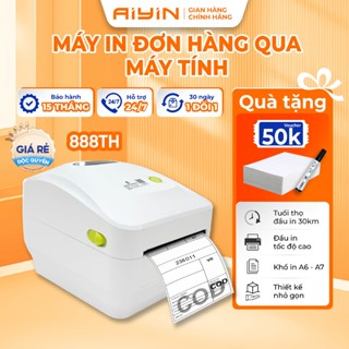 Máy In Nhiệt AYIN 888TH In Khổ A6, A7 Máy In Đơn Hàng TMĐT, In Mã Vận Đơn, In Hoá Đơn Bán Hàng, Tem Trà Sữa