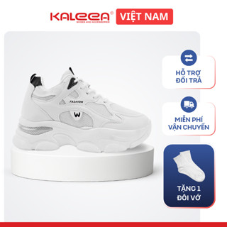   Cao thêm 8cm  Giày Thể Thao Nữ Độn Đế Kaleea T155 Sneaker Tăng Chiều Cao 8cm Phối Lưới 
