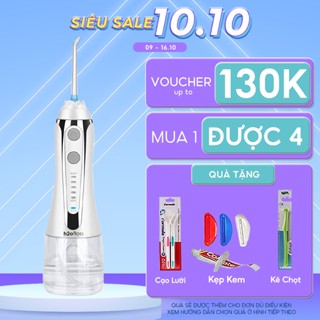 Tăm nước cầm tay h2ofloss HF-2 2025.Dụng cụ vệ sinh răng miệng hoàn hảo, tặng kèm củ sạc và 7 đầu tăm