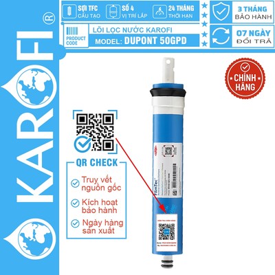 [CHÍNH HÃNG 100%] Lõi Lọc nước Karofi Số 4 - Màng Lọc RO Dupont 50GPD, CÓ TEM KÍCH HOẠT BẢO HÀNH CHÍNH HÃNG
