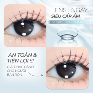 Kính áp tròng cận 1 ngày UROPA Lens trong suốt siêu cấp ẩm (Full từ 1-10 độ)
