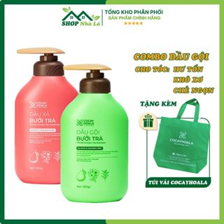 Dầu gội thảo dược bưởi trà cỏ cây hoa lá phục hồi tóc hư tổn khô xơ chẻ ngọn dưỡng tóc mềm mượt 500g