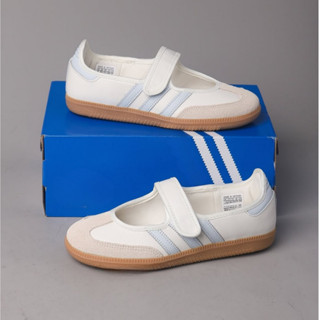  Giày Thể Thao  Adidas Samba Jane Cloud White BLUE Giày Sandal Jane Xanh Dương Đi Học đi chơi Tặng Box 