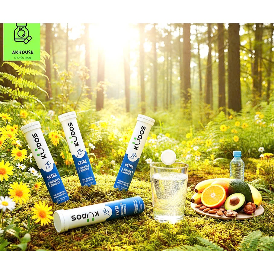 Viên sủi Kudos Extra High Dose Vitamins & Minerals bổ sung năng lượng cơ thể (Tuýp 20 viên)