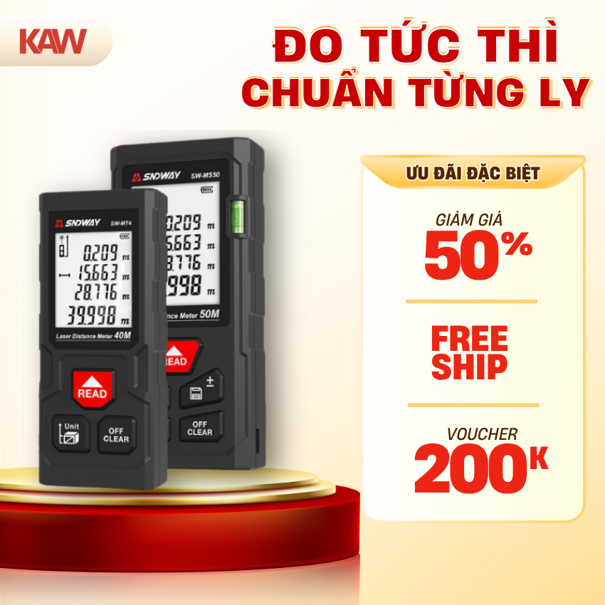 Thước đo khoảng cách bằng tia laser KAW Chính hãng