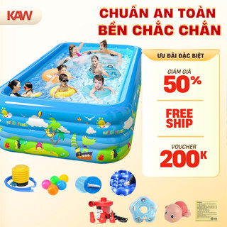 Bể bơi bốn mùa KAW chính hãng, giá rẻ, chất lượng, đẹp,3 Tầng, Dày Dặn, Chống Trượt Nhiều Kích Thước