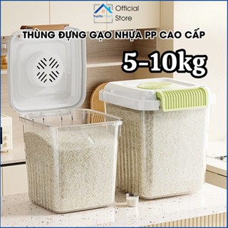 Thùng Đựng Gạo, Hạt Ngũ Cốc Chất Liệu Nhựa PP Cao Cấp Dung Tích 5-10kg