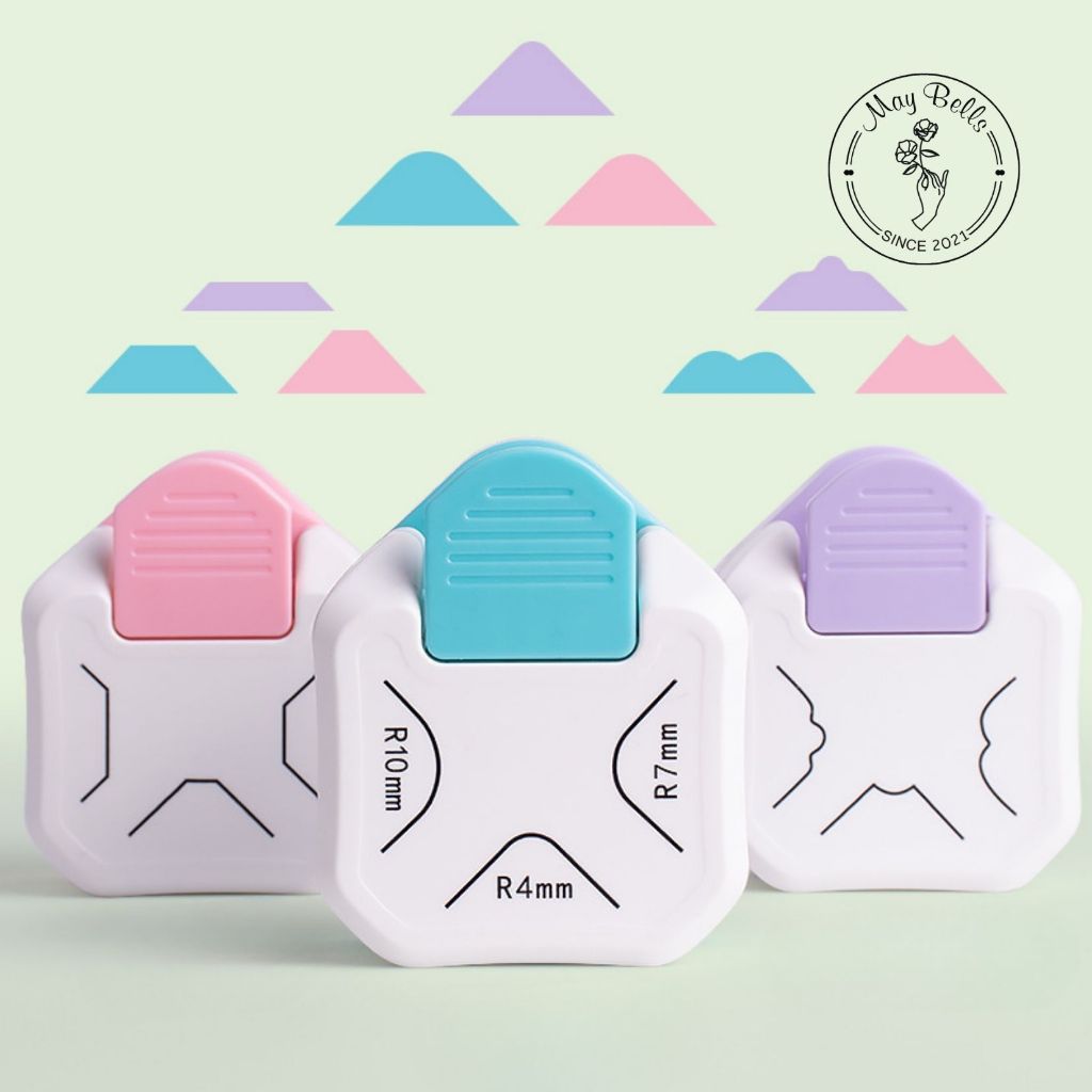 Bấm Bo Góc Giấy, Bấm Tem Bo Tròn Góc Giấy Trợ Lực May Bells, Bấm Tem Góc Đa Giác Giấy Thủ Công Làm T