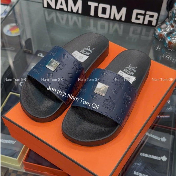 Dép Mờ-Cê-Mờ nam nữ thời trang mẫu mới 2025,dép quai ngang gắn khuy thiết kế sang trọng.