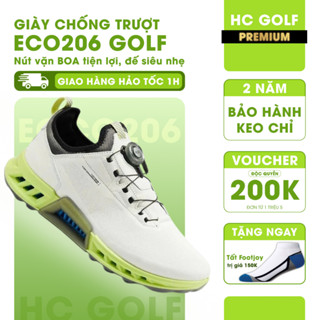 Giày golf nam E206 thoáng khí cao cấp, giày thể thao nam giày đánh golf chống trơn thoải mái có núm xoay BOA - HC GOLF