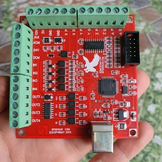 Mạch Mach3 USB Đỏ 4 Trục Chế Máy CNC (chíp và cáp tốt)