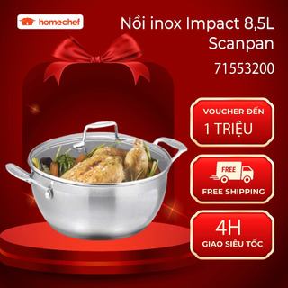 Nồi luộc gà inox 304 cao cấp dùng bếp từ scanpan impact 8.5l/32cm - 71553200, dùng máy rửa bát