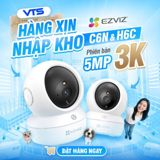 [NEW 2025] Camera Wifi EZVIZ H6C G1 3K 5MP/ H6C PRO 2K 3MP, Xoay 360 độ, Đàm Thoại 2 Chiều, Theo Dõi Chuyển Động - VTS