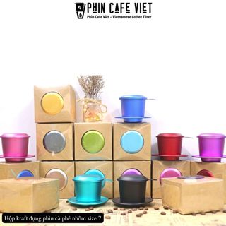 Combo 100 hộp đựng phin pha cà phê (kèm màng khò nhiệt cắt sẵn)