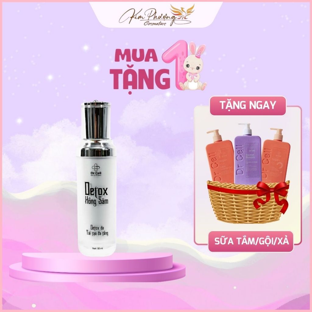 Detox Hồng Sâm DR CELL 50ml tái tạo da mờ thâm nám giảm mụn