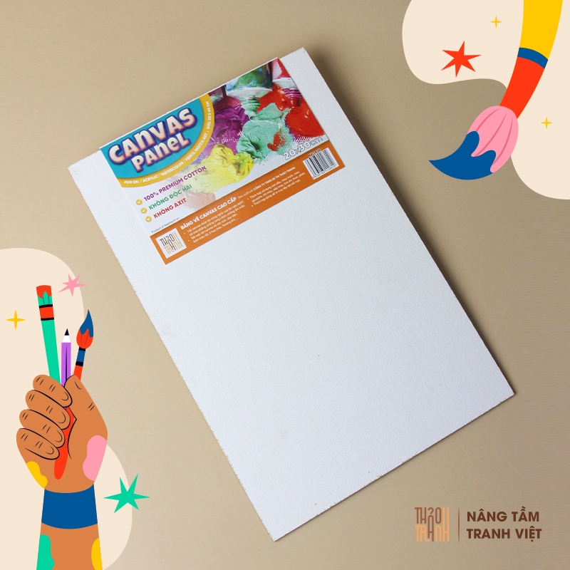 Tấm Canvas Panel Ép Thảo Tranh - Canvas Vẽ Tranh, Toan Vẽ Tranh