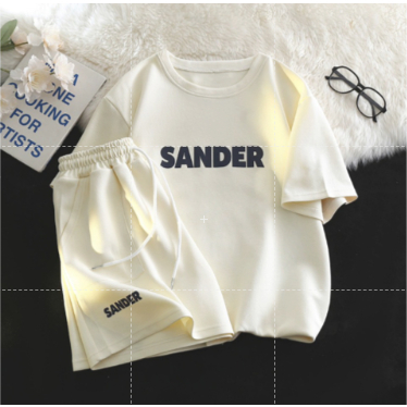 Bộ Đồ Nữ In Chữ Sander Chất Liệu Cotton Co Giãn 4 Chiều Thoải Mái Mặc Hằng Ngày Sang Trọng | BigBuy360 - bigbuy360.vn