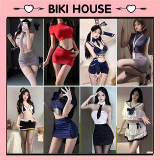 Cosplay thư ký ôm body xinh gợi cảm tổng hợp trang phục nữ tiếp viên hàng không phổ biến anime quyến rũ BIKI HOUSE T100 